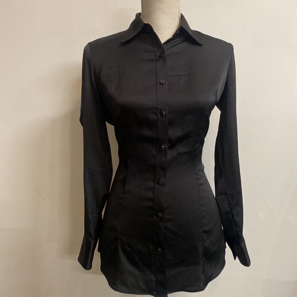 JAC - BLACK L/S BUTTON-UP TOP