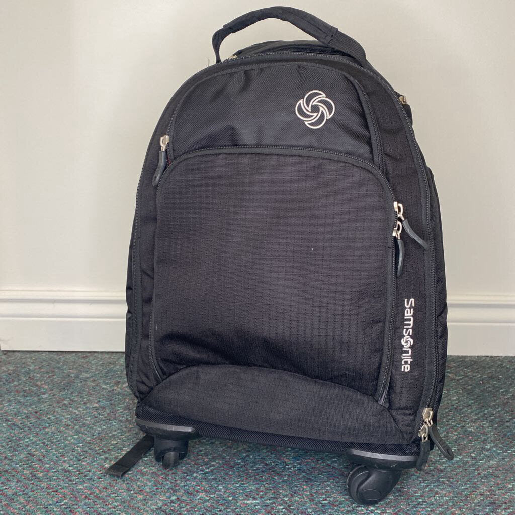 SAMSONITE - BLACK CANVAS ROLLER BACKPACK