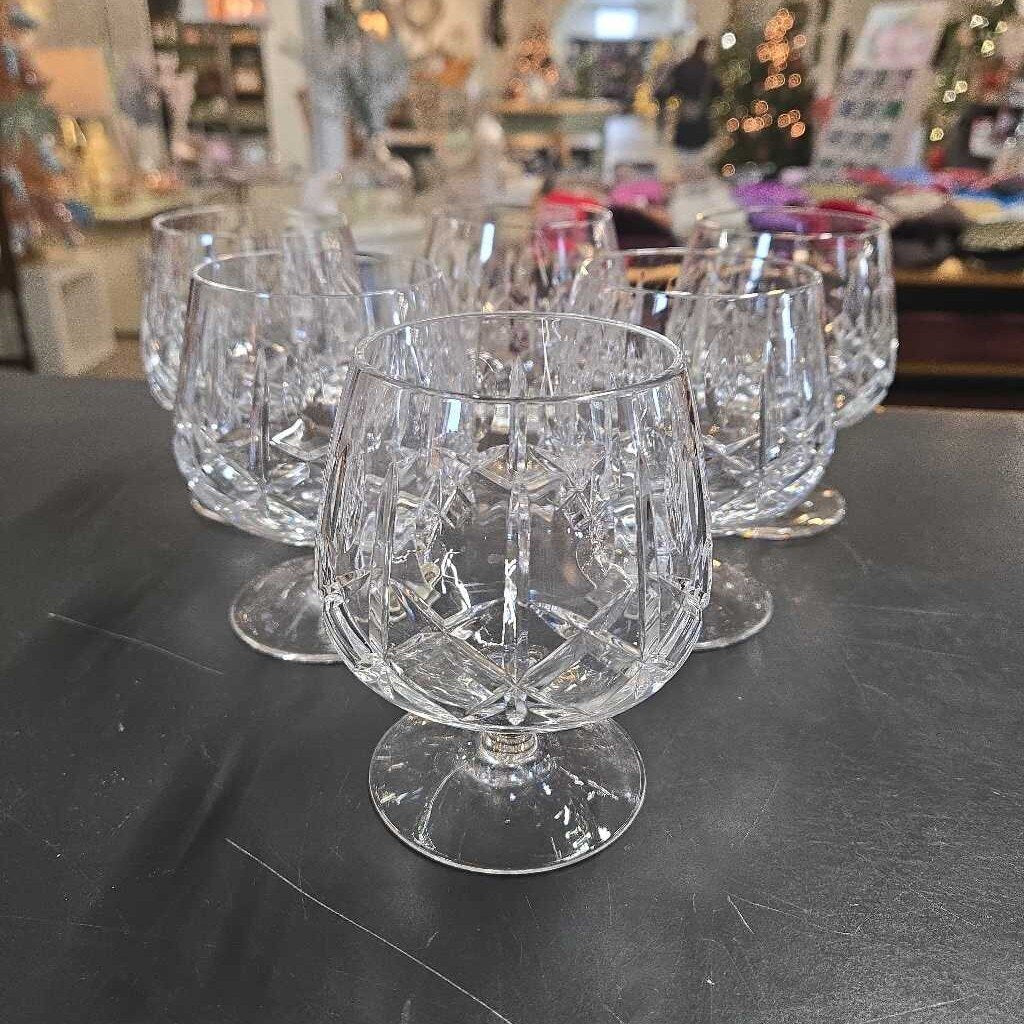 S/6 CROSS & OLIVE BRANDY SNIFTERS