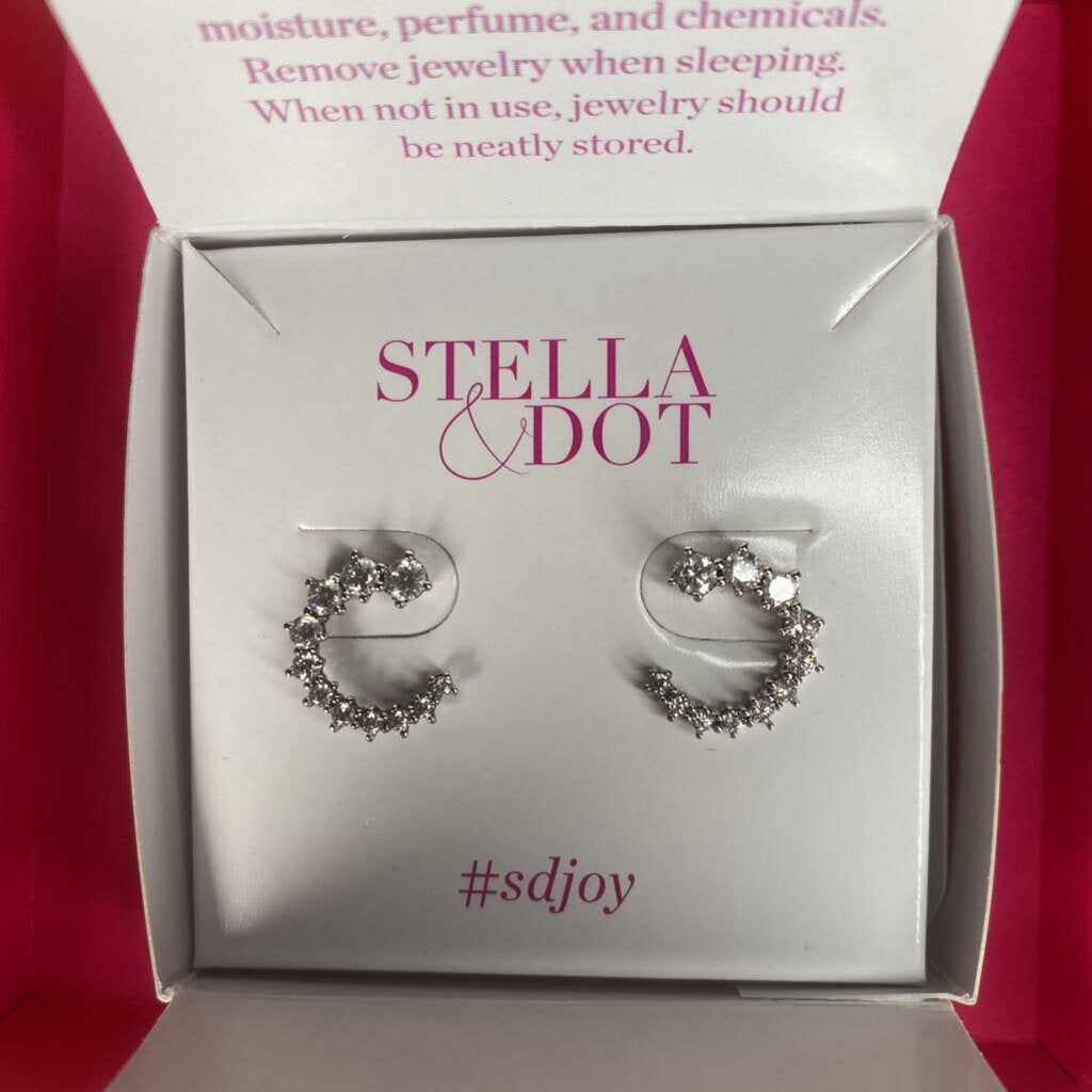 STELLA & DOT - SPIRAL BY PASS HUGGIE EARRINGS