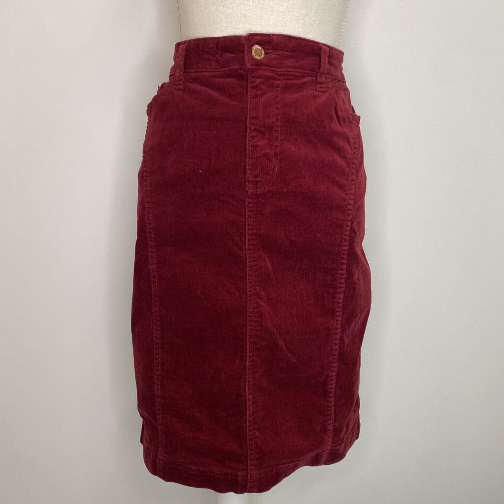 JOE FRESH - MAROON CORDUROY MINI SKIRT