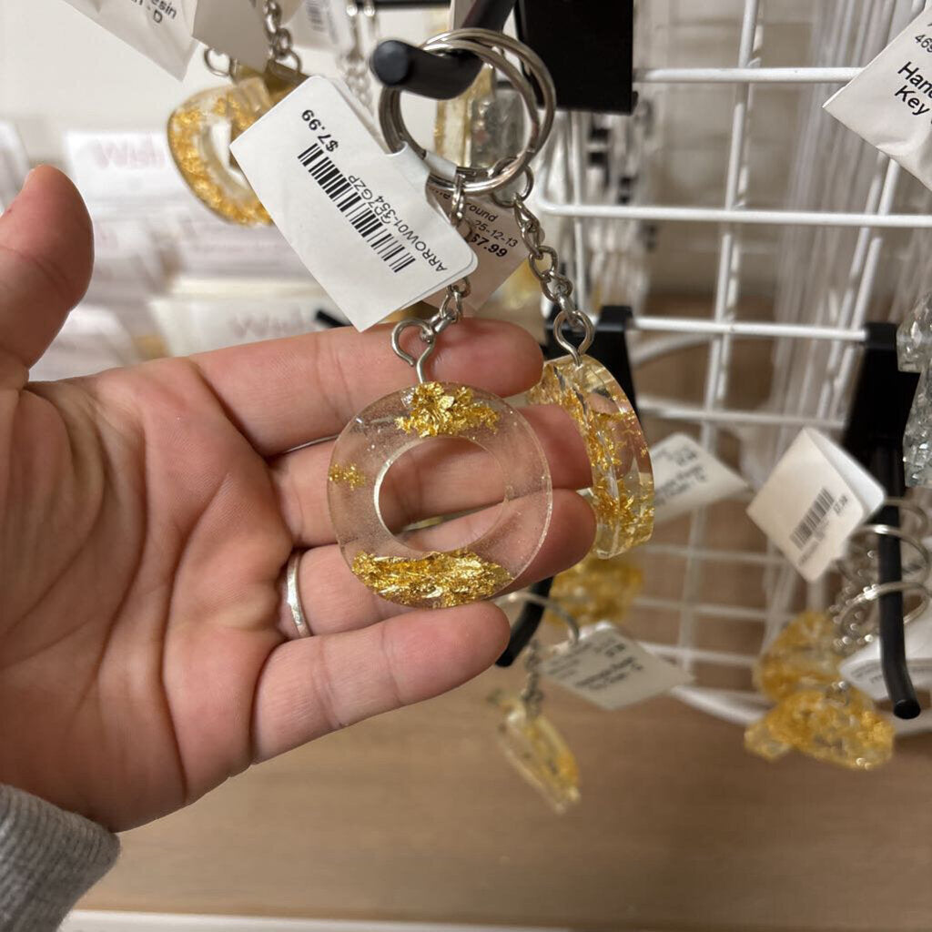 Handmade Resin Key Chain - O