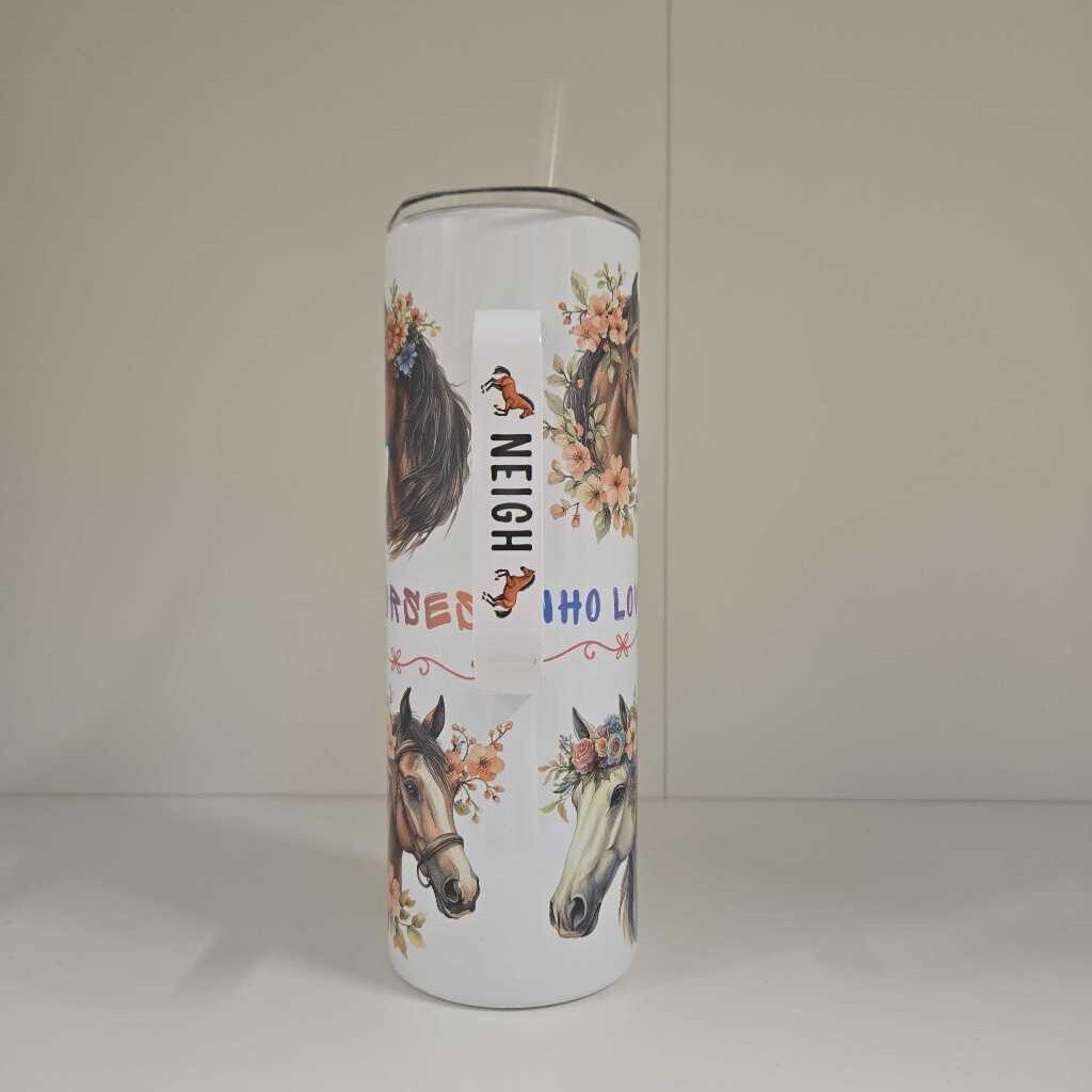 HORSE 20 OZ STAINLESS TUMBLER WITH HANDLE