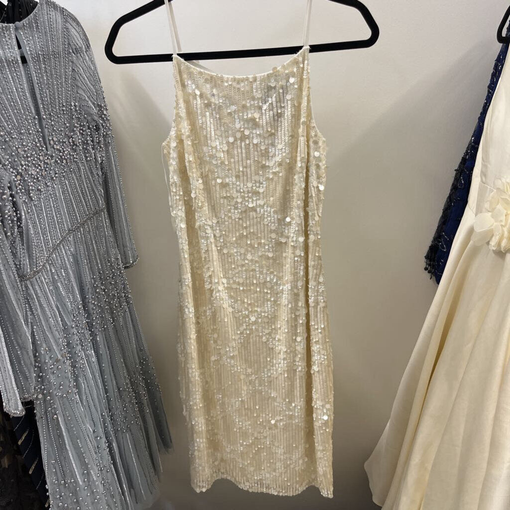 Ivory/Cream Sequin Slip Dress