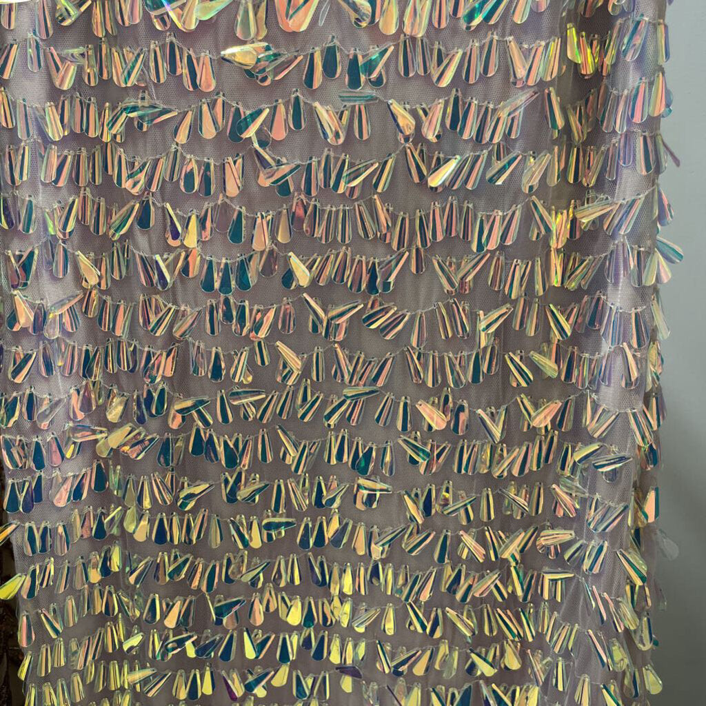 Iridescent Fringe Maxi Dress