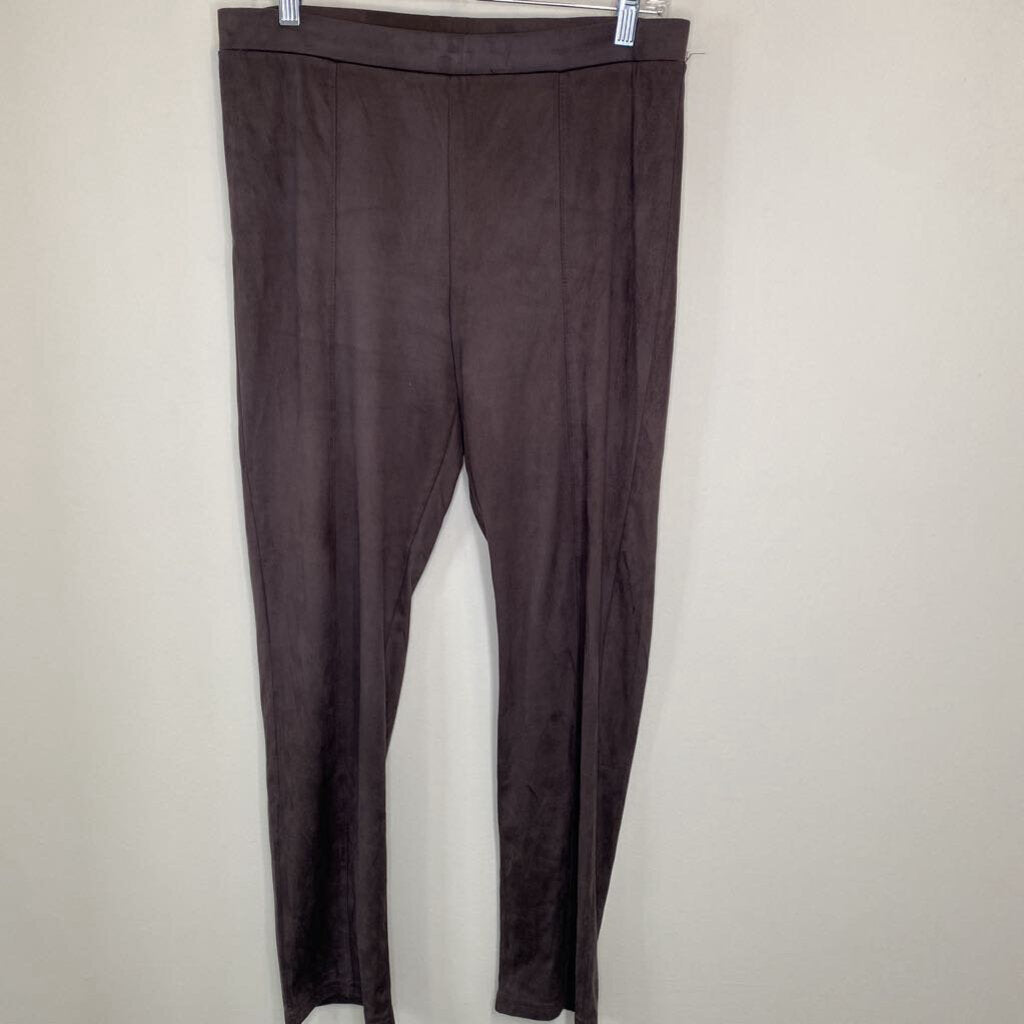 SHEENA'S - GREY VEGAN SUEDE LEGGINGS