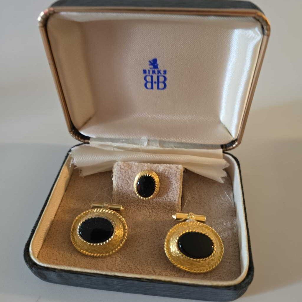 CHRISTIAN DIOR Onyx Cuff Links