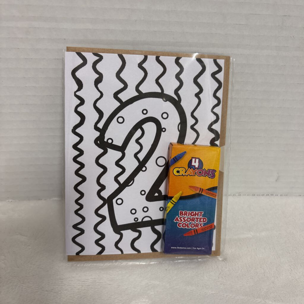 Card - colour me - age 2