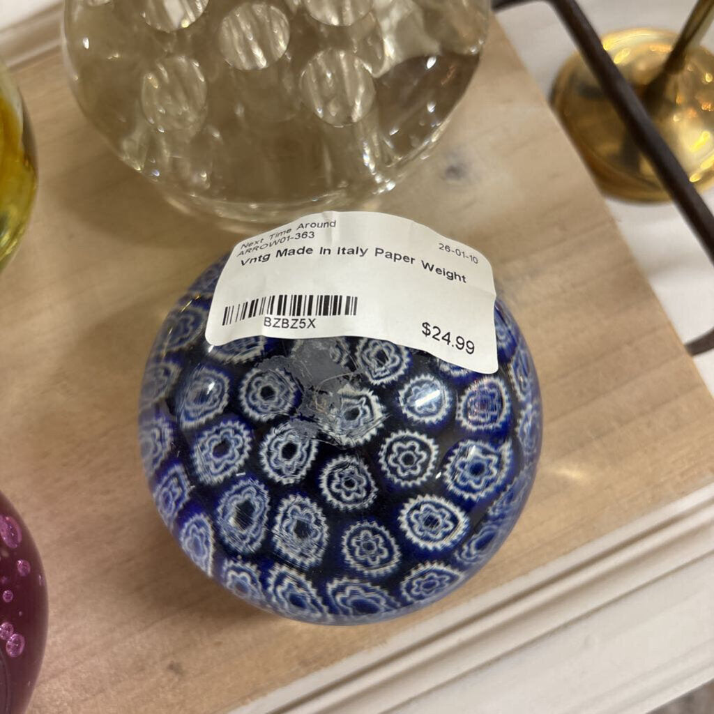 Vntg Made In Italy Paper Weight