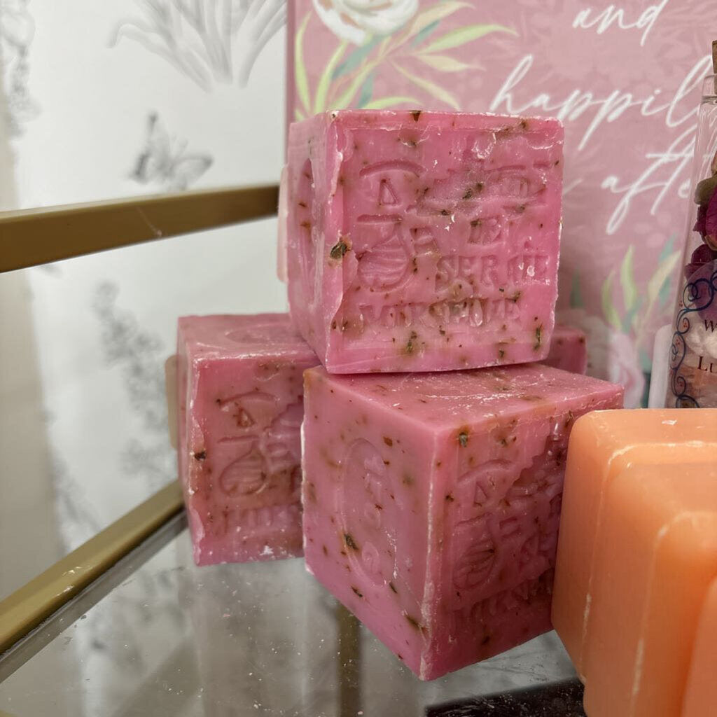 Marseille soap block CRUSHED ROSES