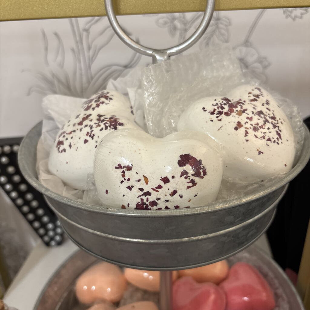 HEART SHAPED BATH BOMBS