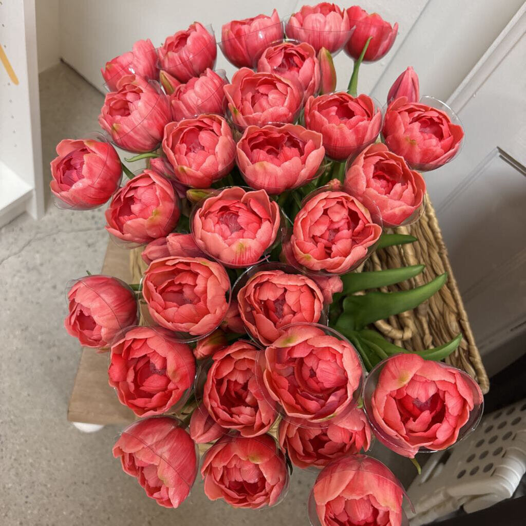 18" Fresh Touch Rose Double Peony Tulip Bundle