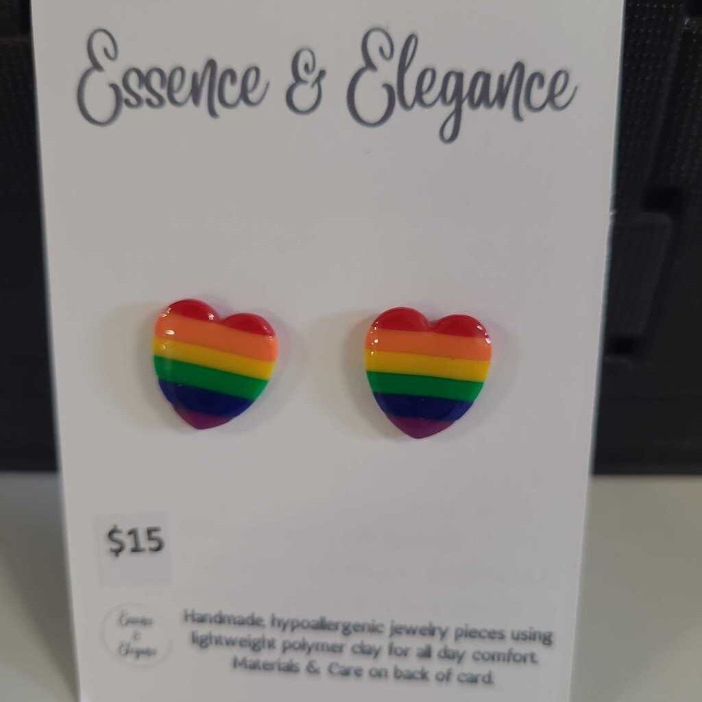 RAINBOW HEARTS - STUDS