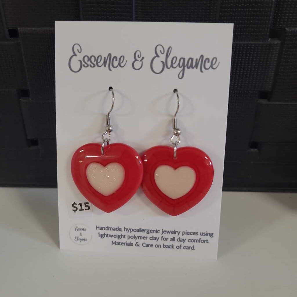 HEARTS IN RESIN - SILVER