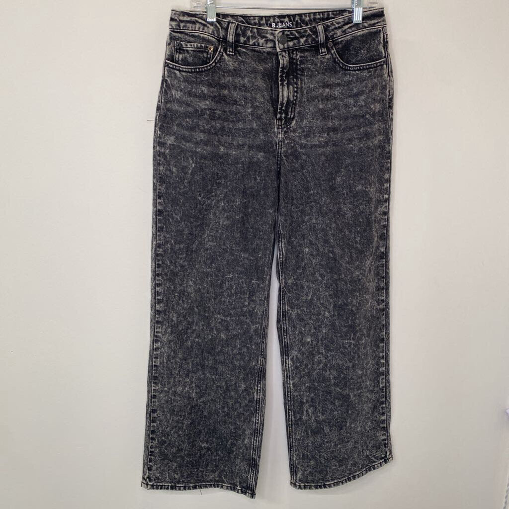 R JEANS - BLACK ACID WASH JEANS