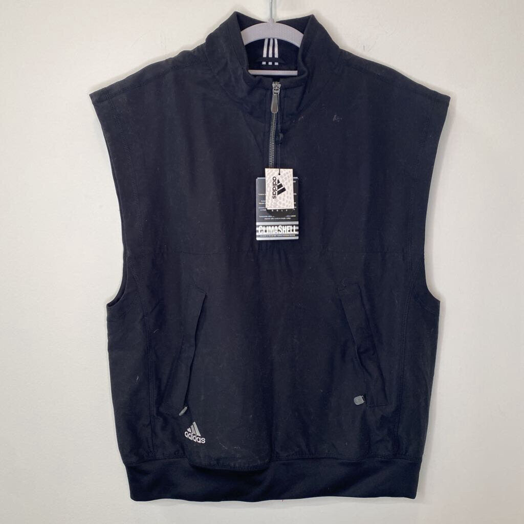 ADIDAS - BLACK ZIP-UP VEST *NWT*