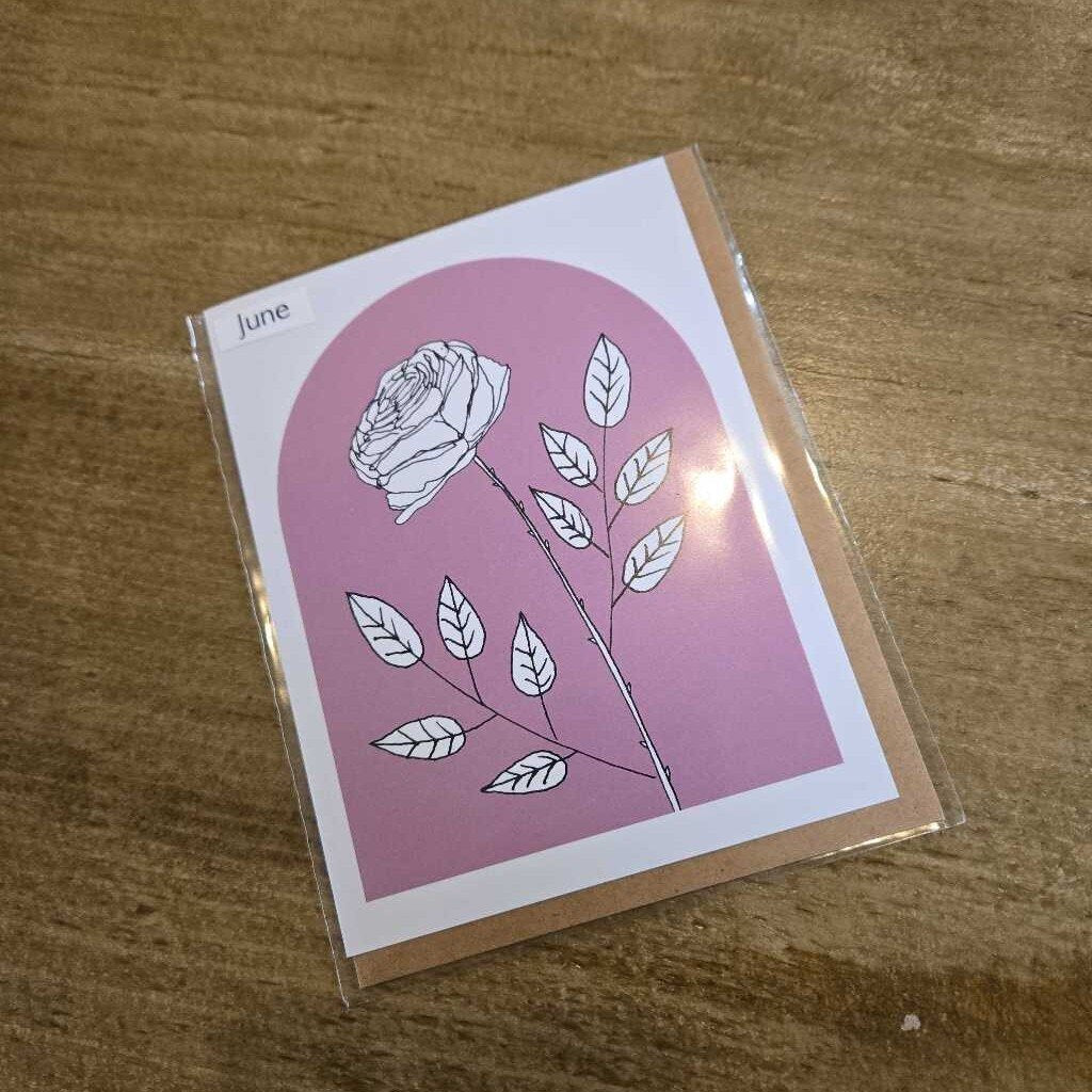 Card - Birth month flower - June