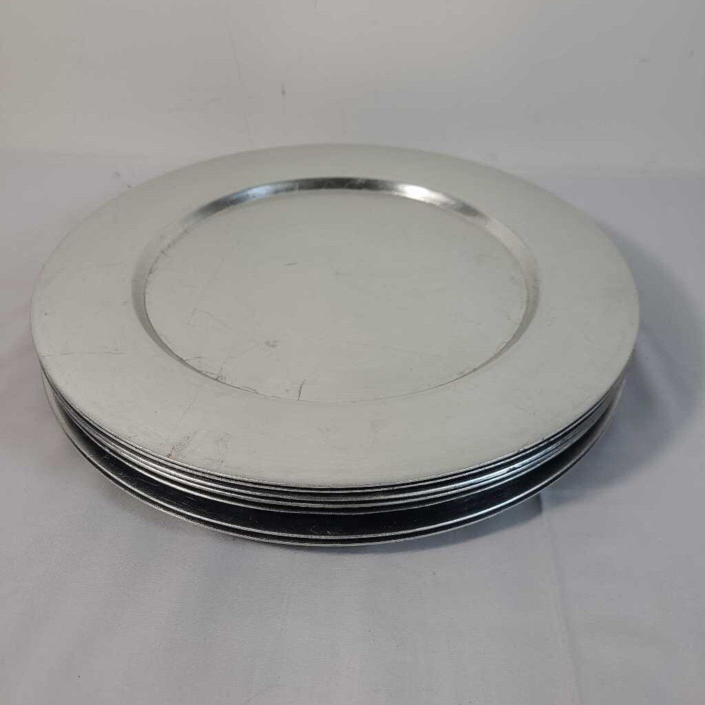 S/7 SILVER CHARGERS