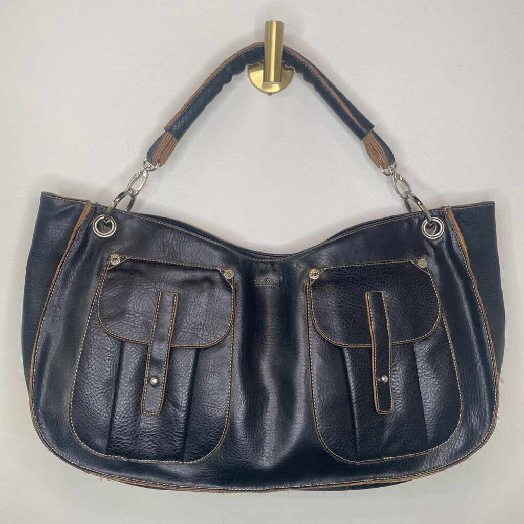 MATT & NAT - BLACK OVERSIZED SHOULDER BAG
