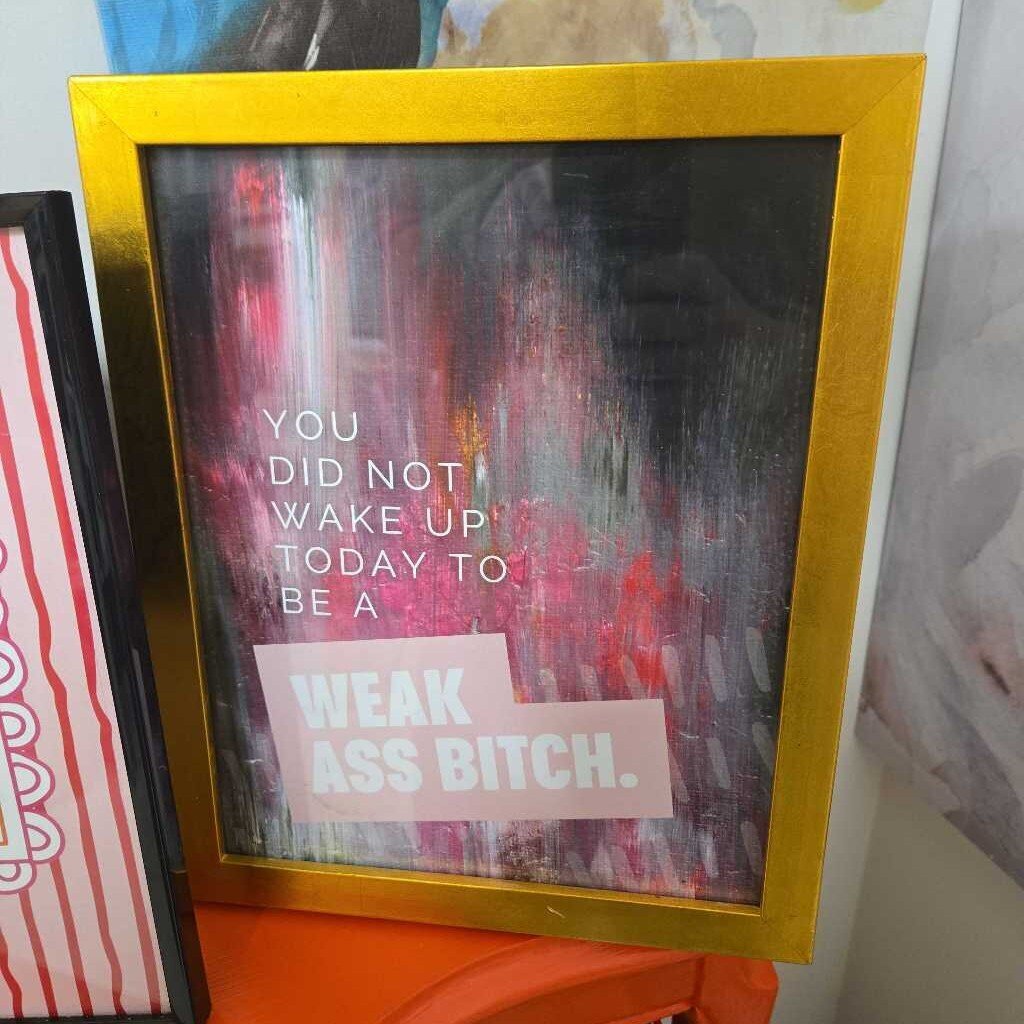 Framed - "You did not wake up to be..."