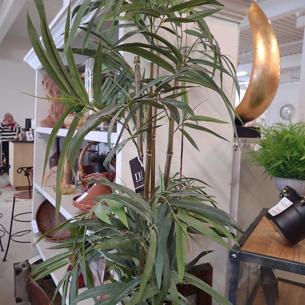 38" FLOOR VASE W/FAUX BAMBOO