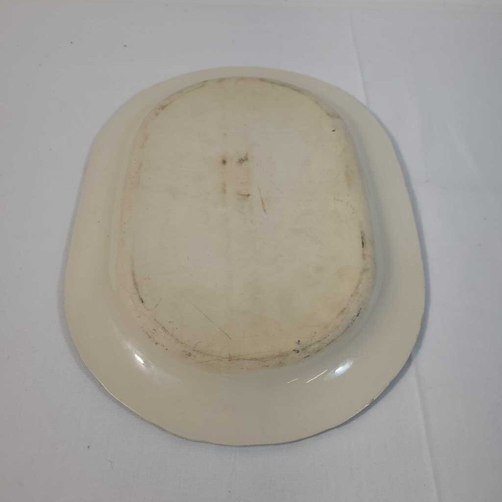 ANTIQUE BLUE & WHITE TRAY