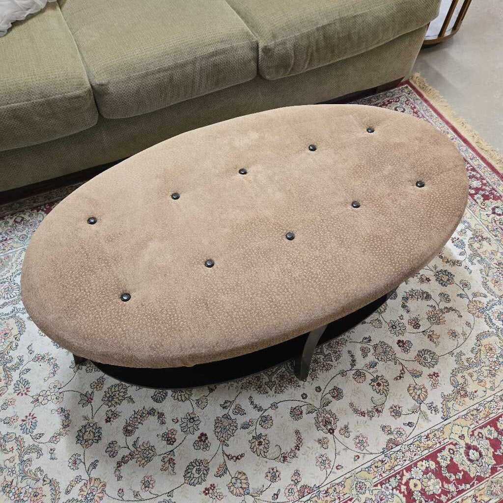 TUFTED OVAL COFFEE TABLE
