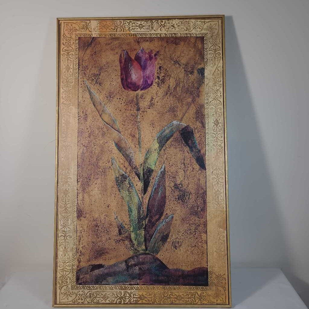 GOLD FLORAL ART B