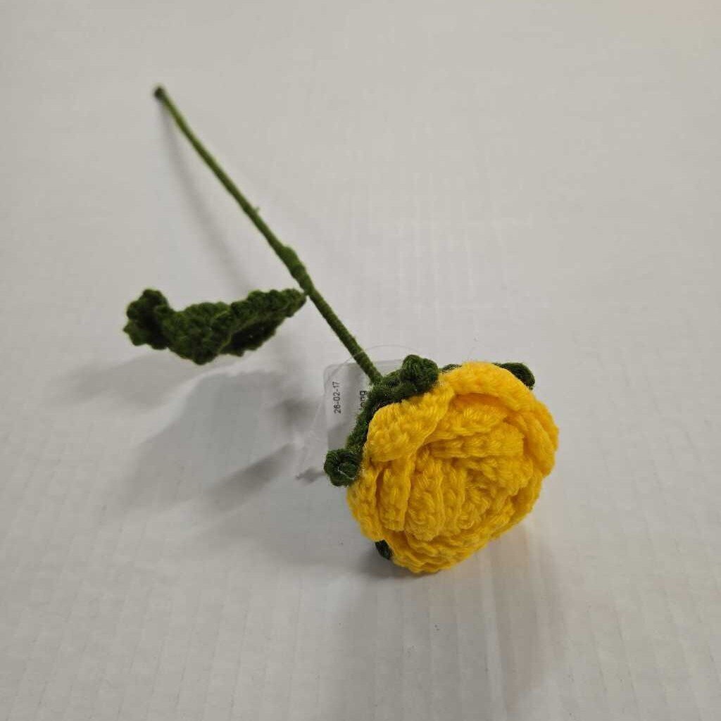 Crochet Yellow Rose