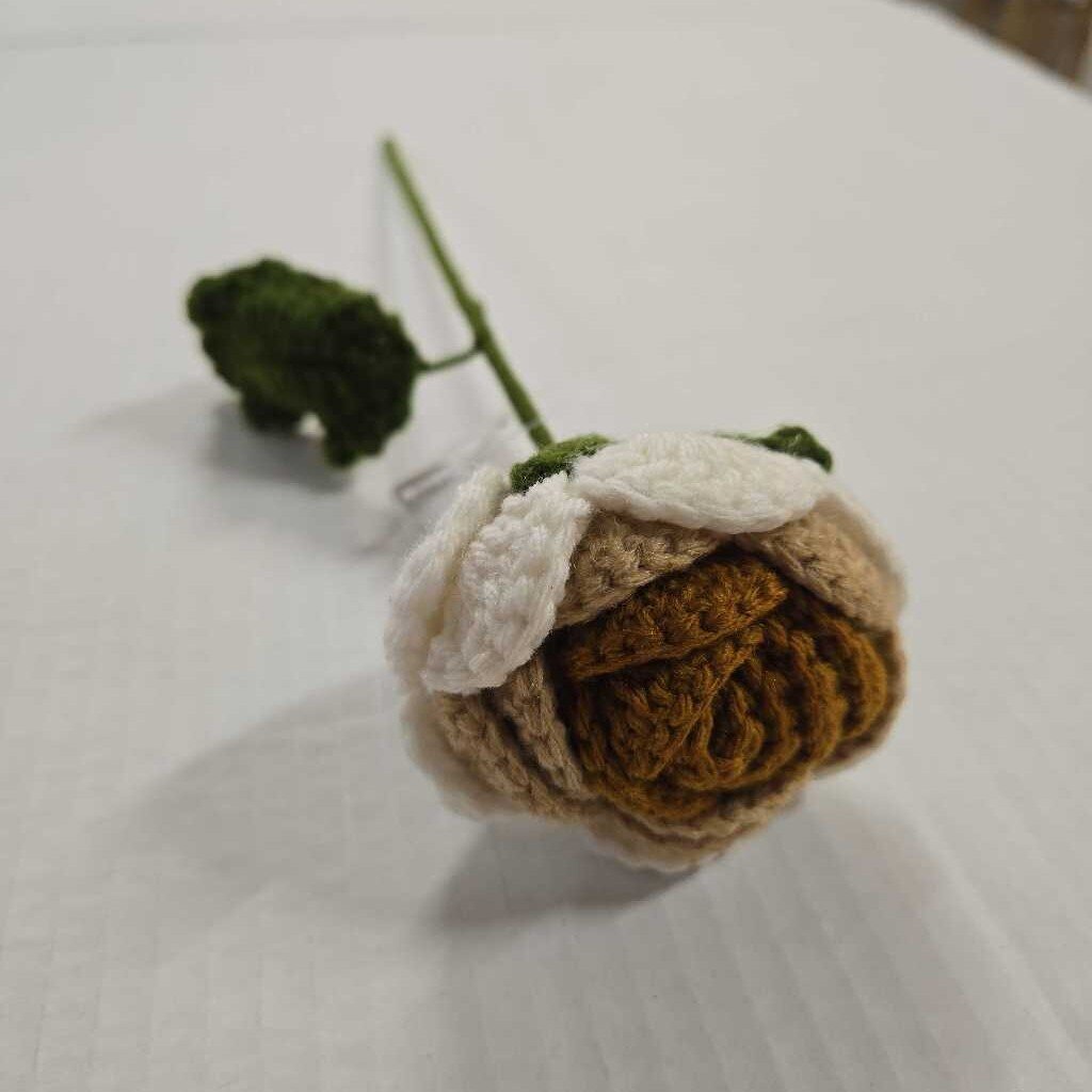 Crochet Brown Shade Rose