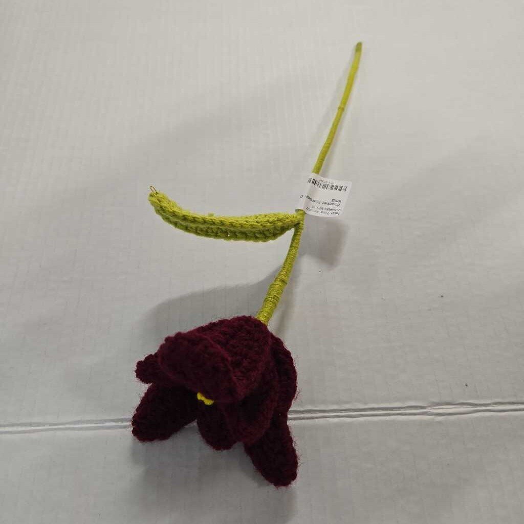 Crochet Maroon Open Tulip