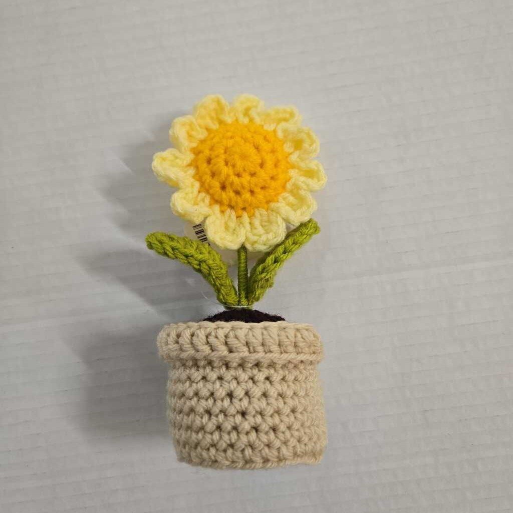 Crochet Daisy Pot