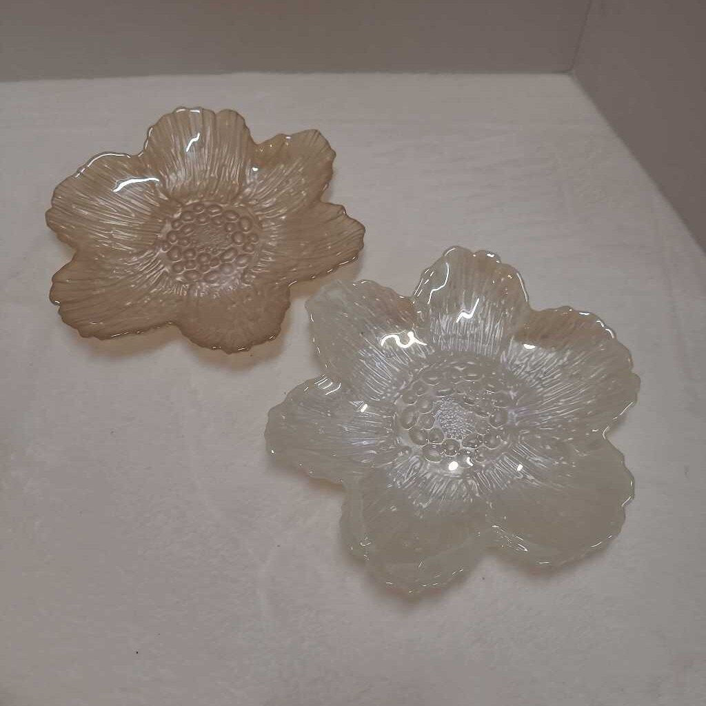 Coloured Glass Flower Plate