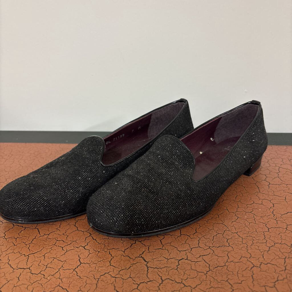 STUART WEITZMAN BLACK SPARKL FLATS