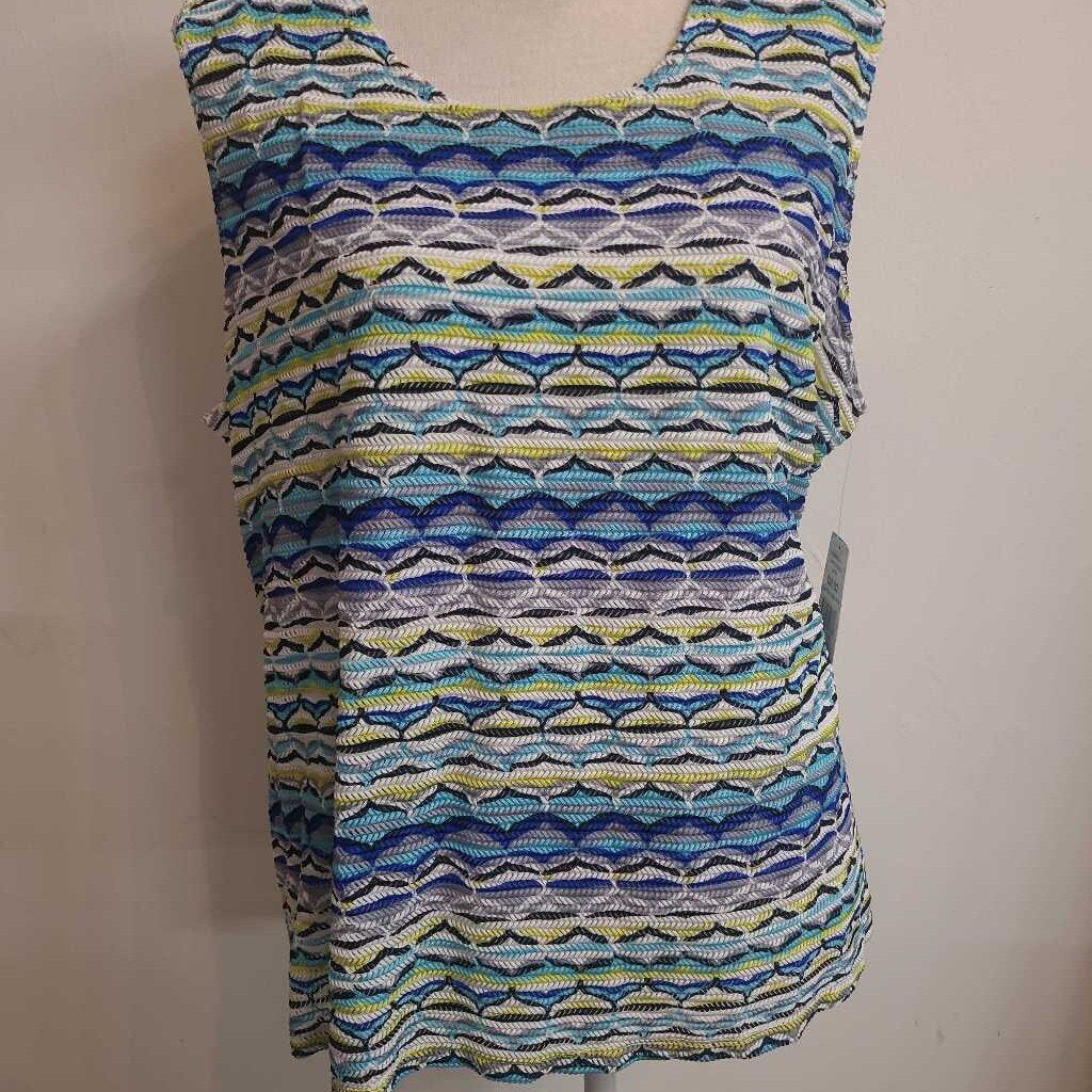 MULTI COLORED CRINKLE TANK