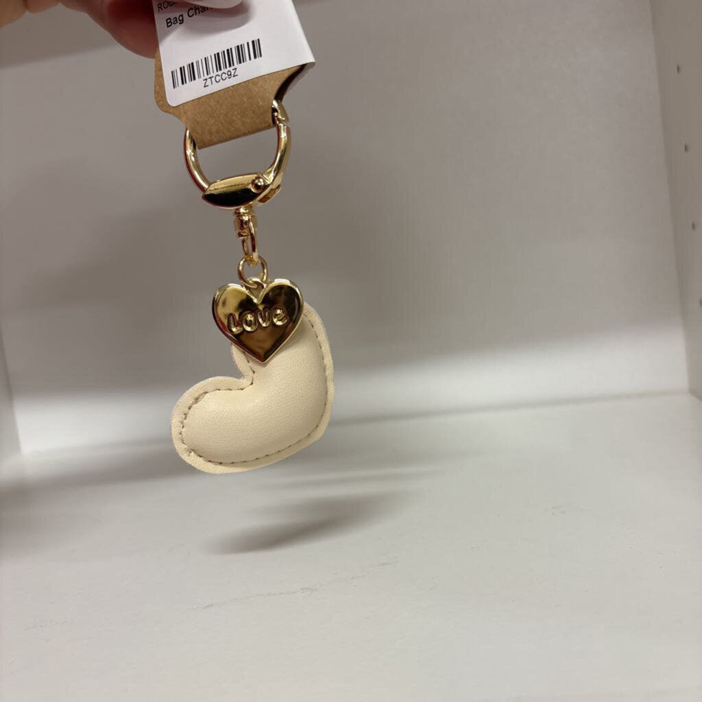 Bag Charm - Leather Heart