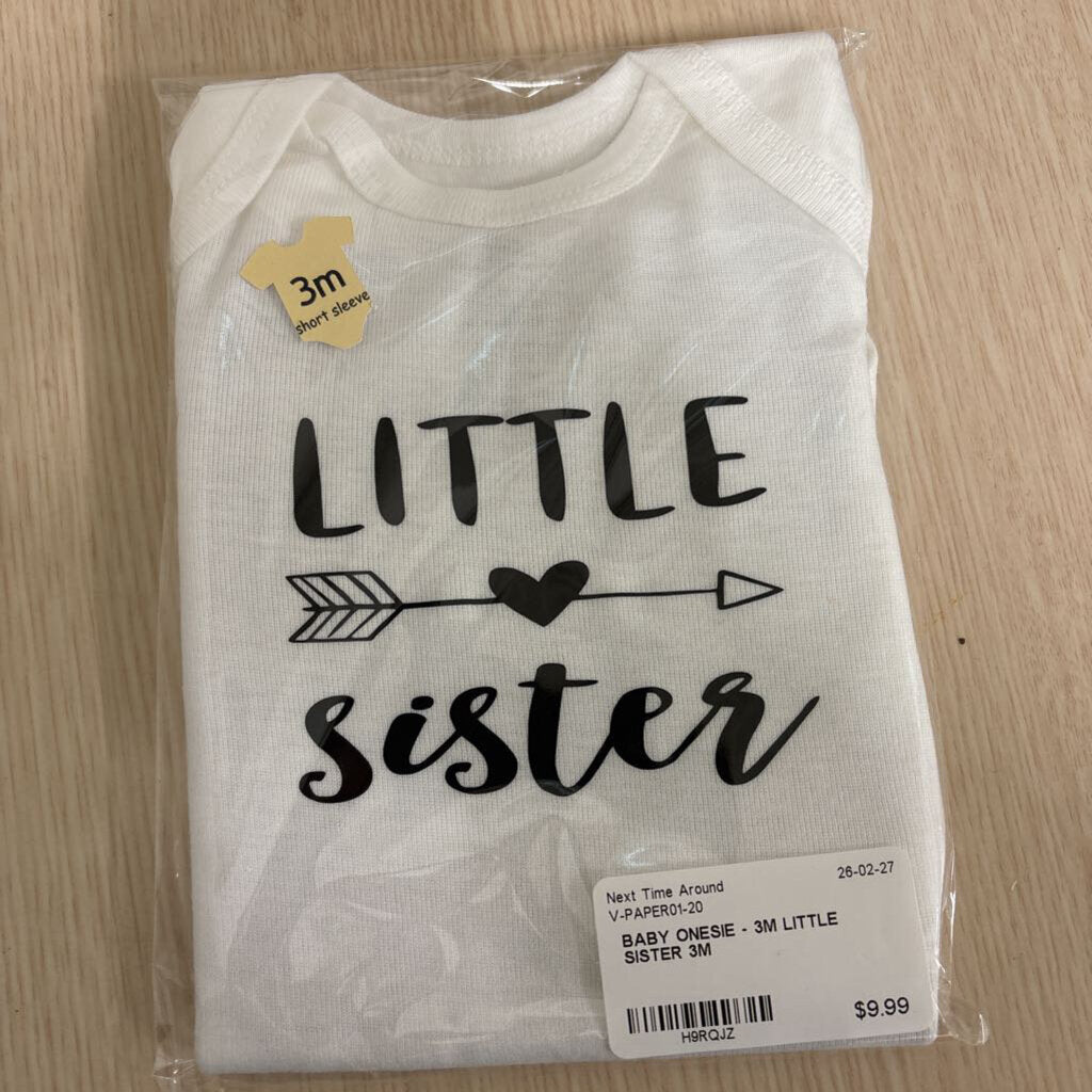 BABY ONESIE - 3M LITTLE SISTER