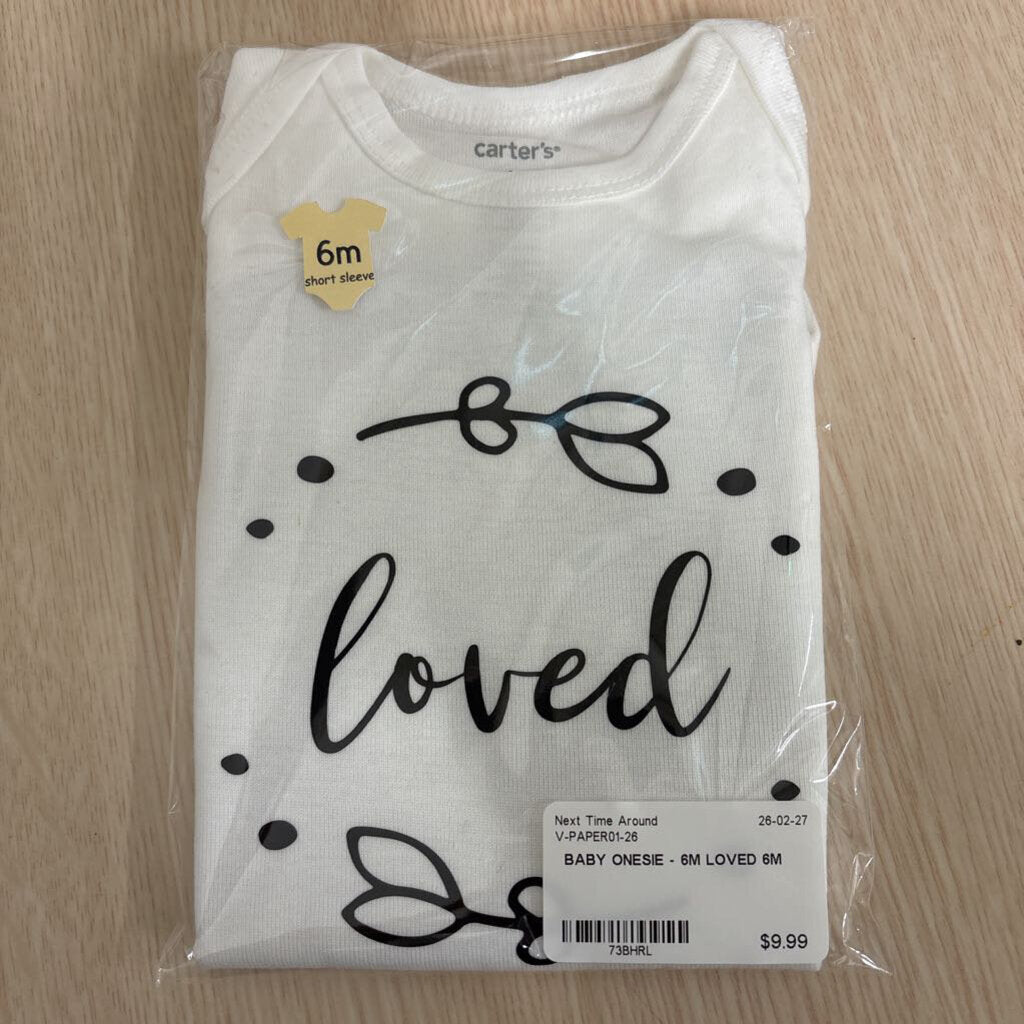 BABY ONESIE - 6M LOVED