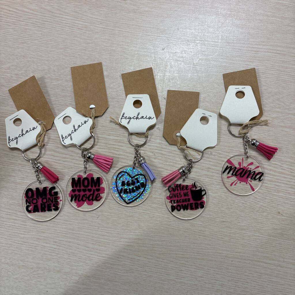 ARCRYLIC KEYCHAIN.RANDOM QUOTES