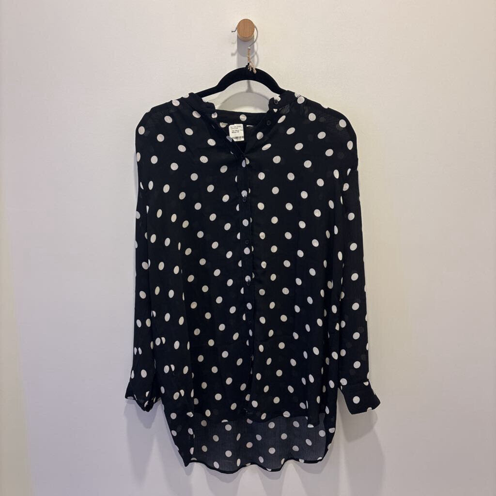 The "Nova" Polka-Dot Chiffon Blouse