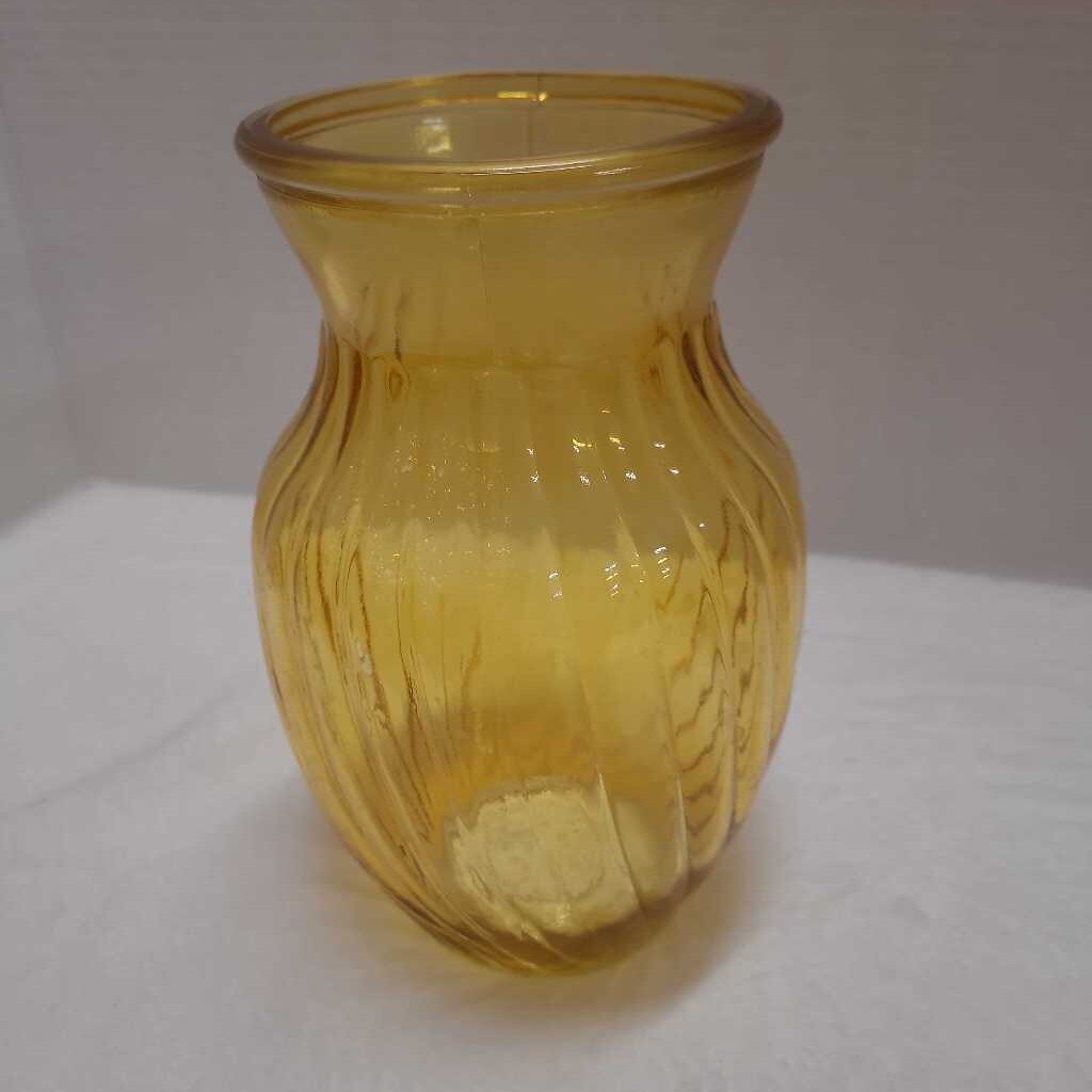Yellow Glass Vase