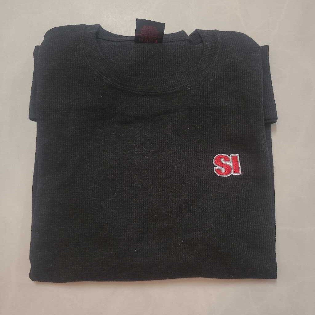 DARK GREY WAFFLE WEAVE L/SLEEVE