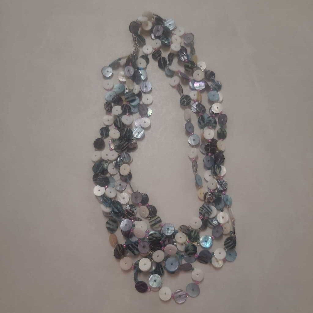 MULTI STRAND CIRCLE BEADED NECKLACE