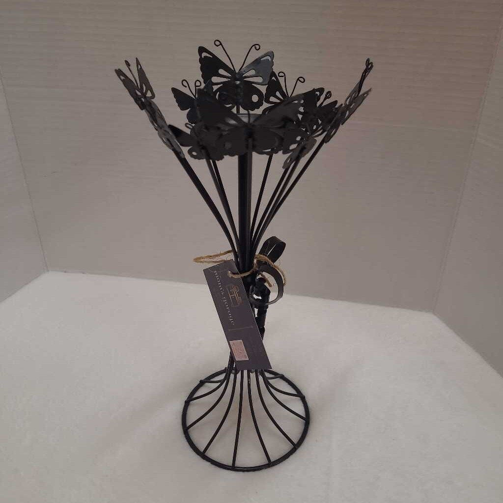 Black Wire Butterfly Candle Holder