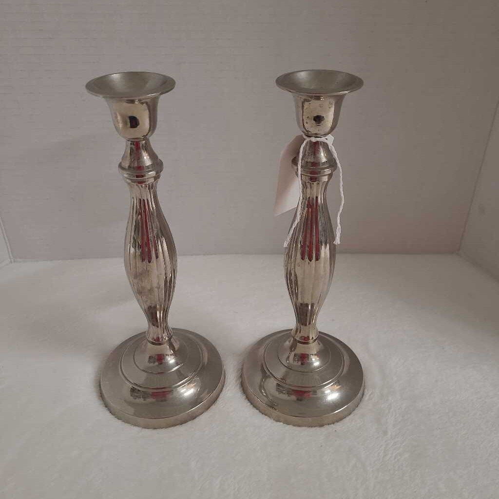 Pair of Silver Candlesticks