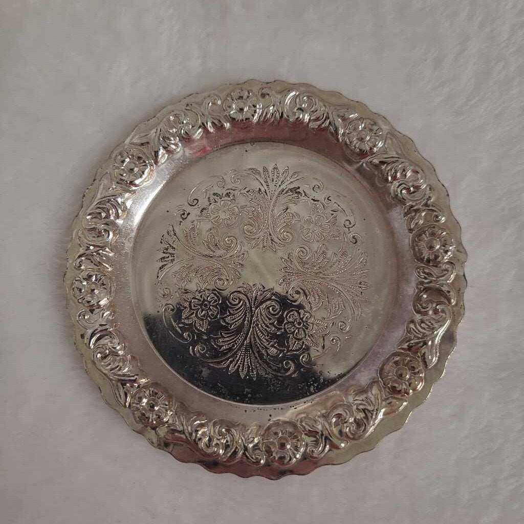 Siver plate coaster set