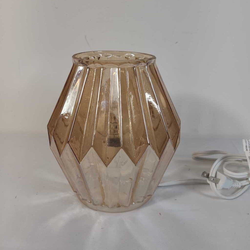 AMBER GLASS LAMP