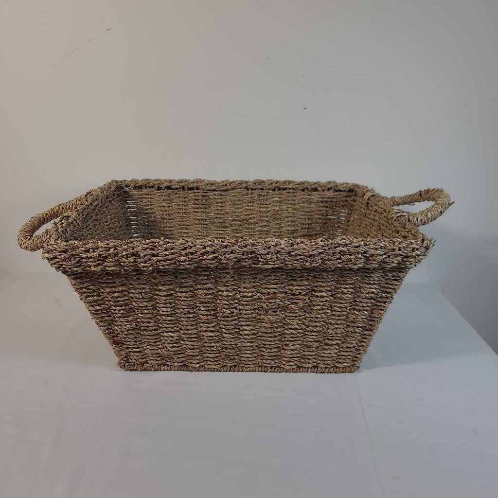 RATTAN BASKET W/ HANDLES