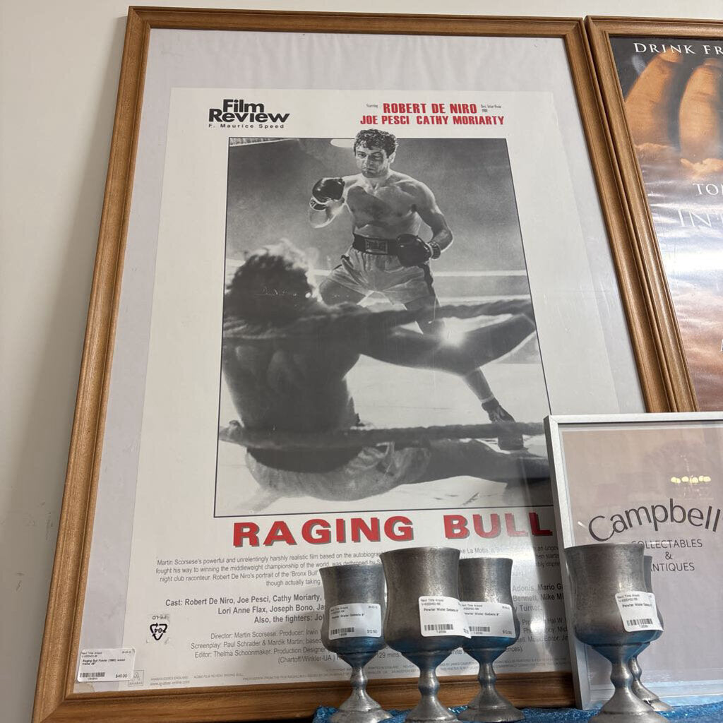 Raging Bull Poster (1980) wood frame