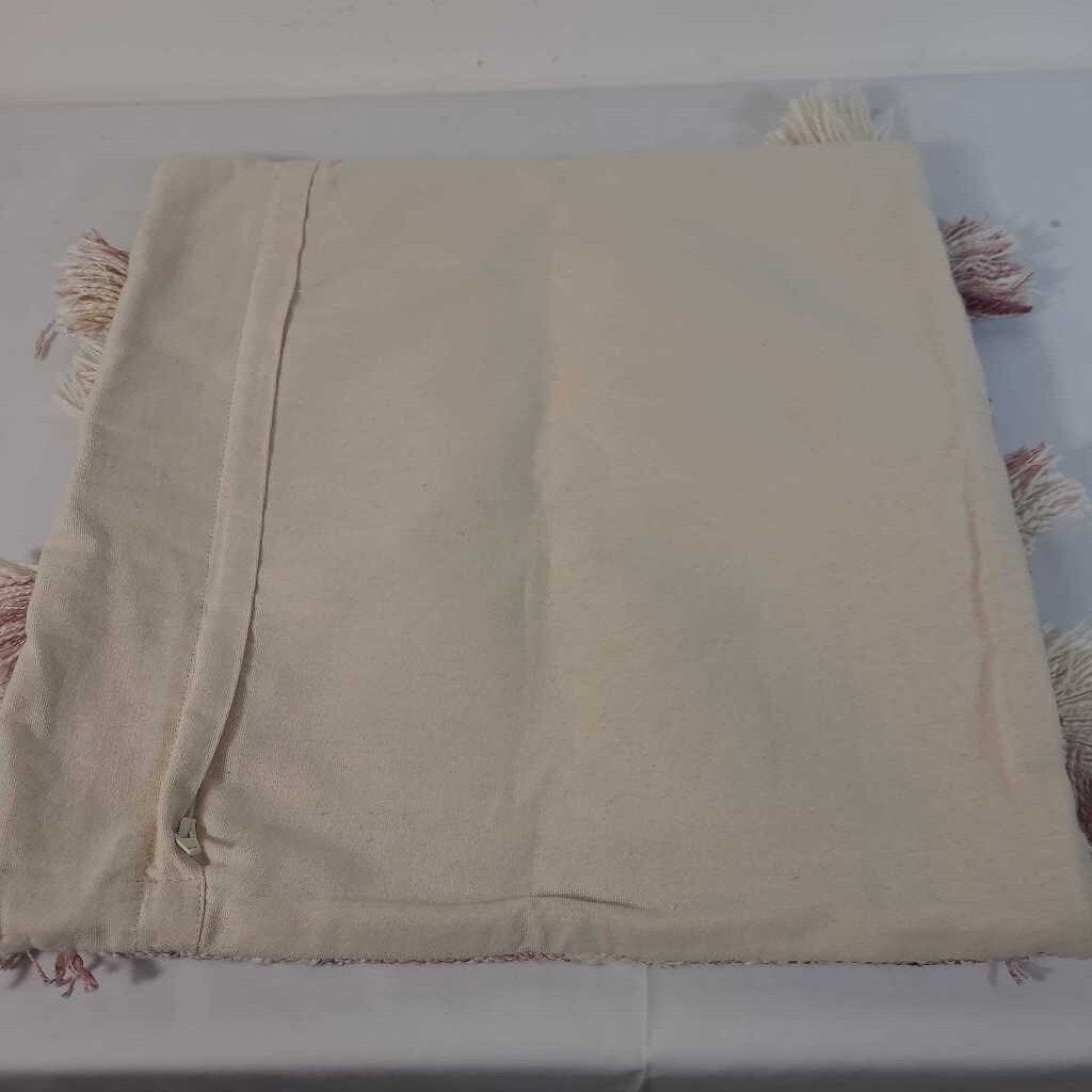 PINK TASSLE PILLOW COVER